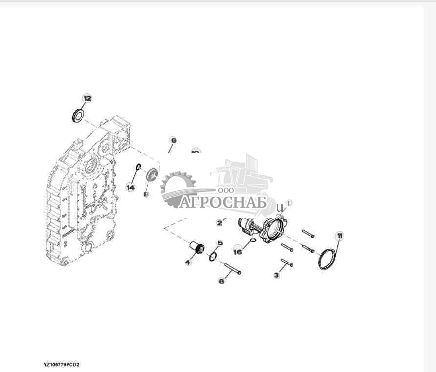 YZ106779 УЗЕЛ ПИТАЮЩЕГО НАСОСА ТРАНСМИССИИ 